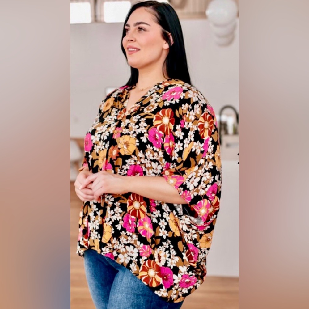 Emily Wonder Take Another Chance Floral Print Top